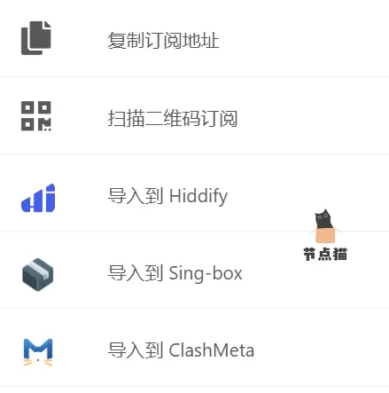 常见的节点订阅支持